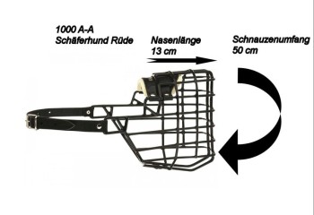 Maulkorb Metall schwarz beschichtet 1