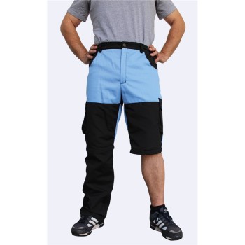 Klin - Hundeführerhose – Schwarz / Hellblau L