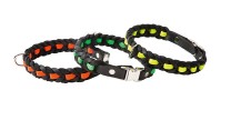 ABC Sport Klin - Halsband geflochten aus Leder und Biothane orange