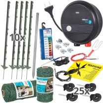 VOSS.PET - Elektrozaun Komplettset, 230V mit Elektrozaungerät fenci M09