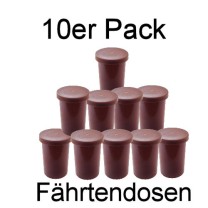 Fährtendosen, Fährtendöschen - 10er Set braun