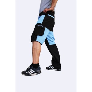 Klin - Hundeführerhose – Schwarz / Hellblau L