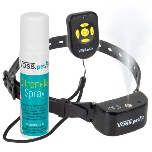 VOSS.PET DOG - AB5-R Antibell Sprühhalsband & Ferntrainer - 85m