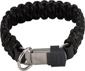 Herm. Sprenger - Paracord Halsband mit ClicLock, grau