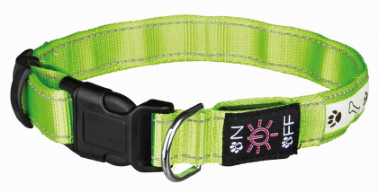 TRIXIE -USB Flash Leuchthalsband, grün