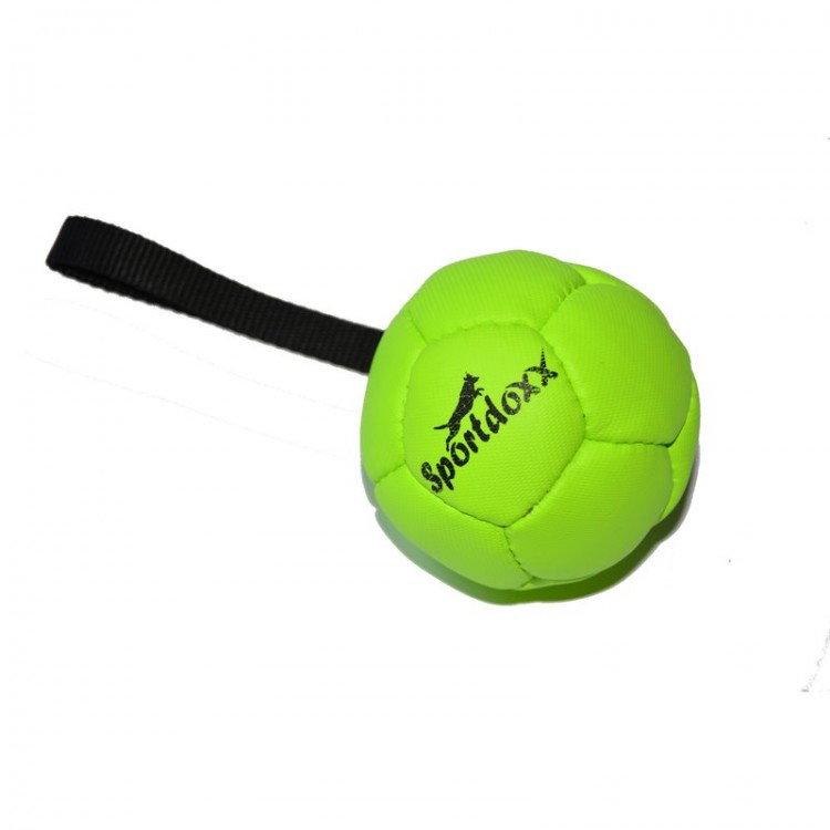 Sportdoxx - Softball mit Handschlaufe, grün 90mm