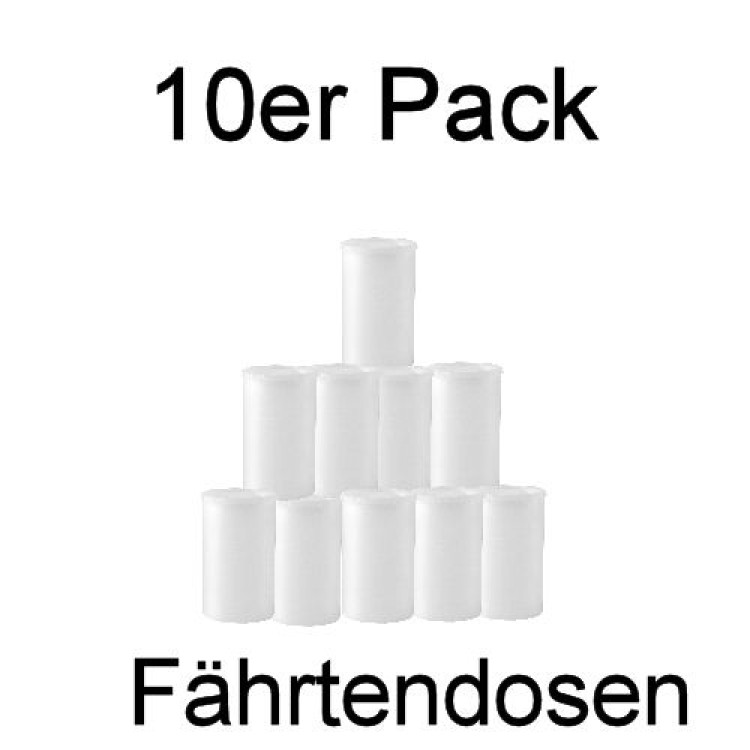 Fährtendosen, Fährtendöschen - 10er Set weiß