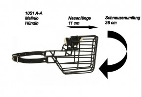 Maulkorb Metall schwarz beschichtet 12