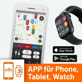 DogTrace - GPS X30B Hundeortungsgerät für Android und iOS